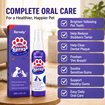 Pet Oral Spray – Fresh Breath & Daily Plaque Care for Dogs & Cats