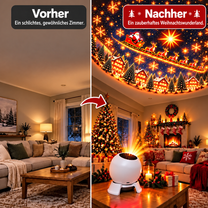 🎅 Transformez chaque pièce en un pays des merveilles de Noël grâce à cette veilleuse à projection festive
