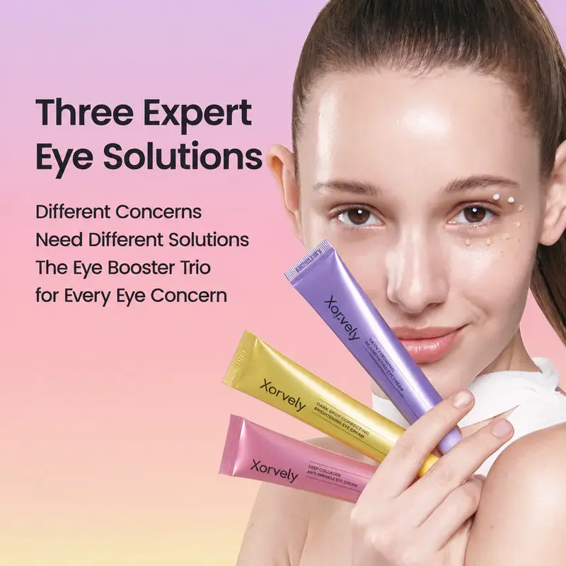 3-in-1 Eye Cream Trio – Brighten, Depuff & Firm