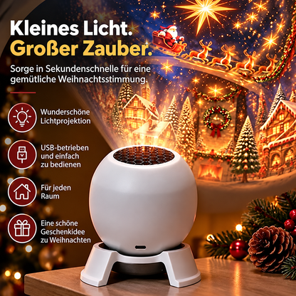 🎅 Transformez chaque pièce en un pays des merveilles de Noël grâce à cette veilleuse à projection festive
