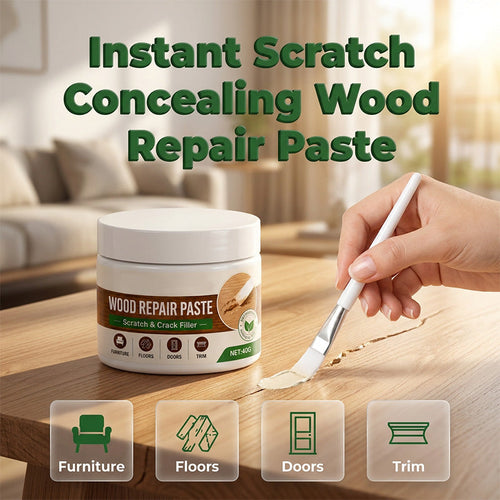 🖌️ No Sanding Needed! Easy Wood Repair Paste with Tool –  Works on tables, cabinets & wooden floors. Covers scuffs & peeling. No more ugly scratches! 🏠✅