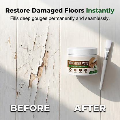 🖌️ No Sanding Needed! Easy Wood Repair Paste with Tool –  Works on tables, cabinets & wooden floors. Covers scuffs & peeling. No more ugly scratches! 🏠✅
