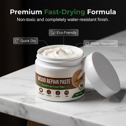 🖌️ No Sanding Needed! Easy Wood Repair Paste with Tool –  Works on tables, cabinets & wooden floors. Covers scuffs & peeling. No more ugly scratches! 🏠✅