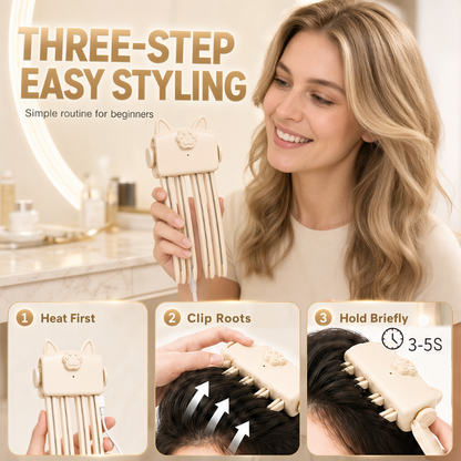 🎉Über 48.000 Mal verkauft 💇 Kabelloser Heißlockenstab für mehr Volumen am Haaransatz. Tragbares Styling-Tool für unterwegs, ideal für feines und glattes Haar